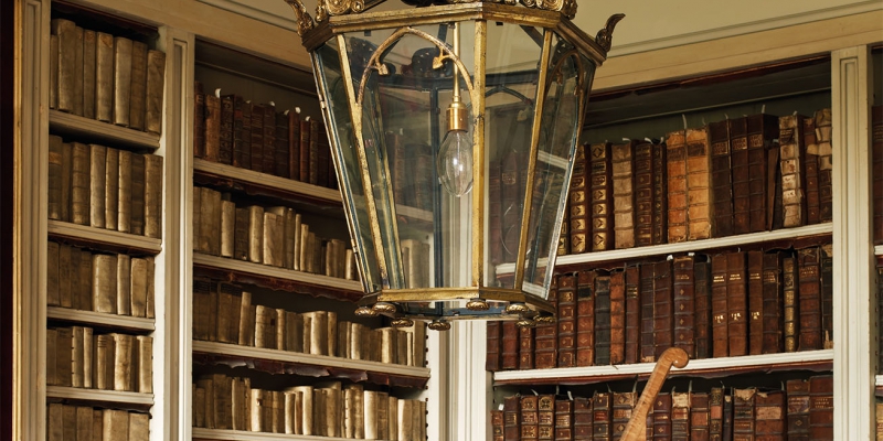 Antique Hanging Lanterns Globes Jamb