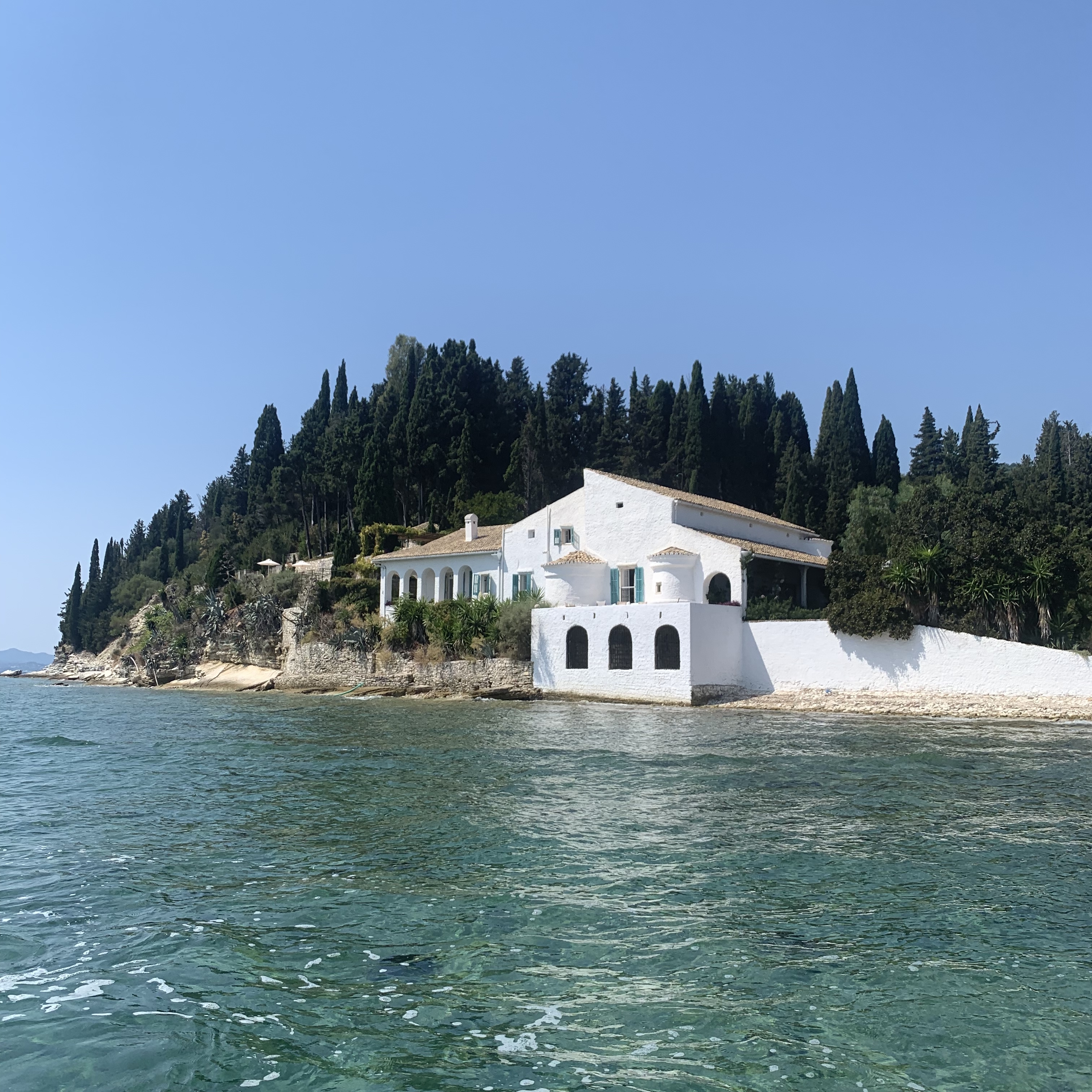 The Agnelli home in Corfu.