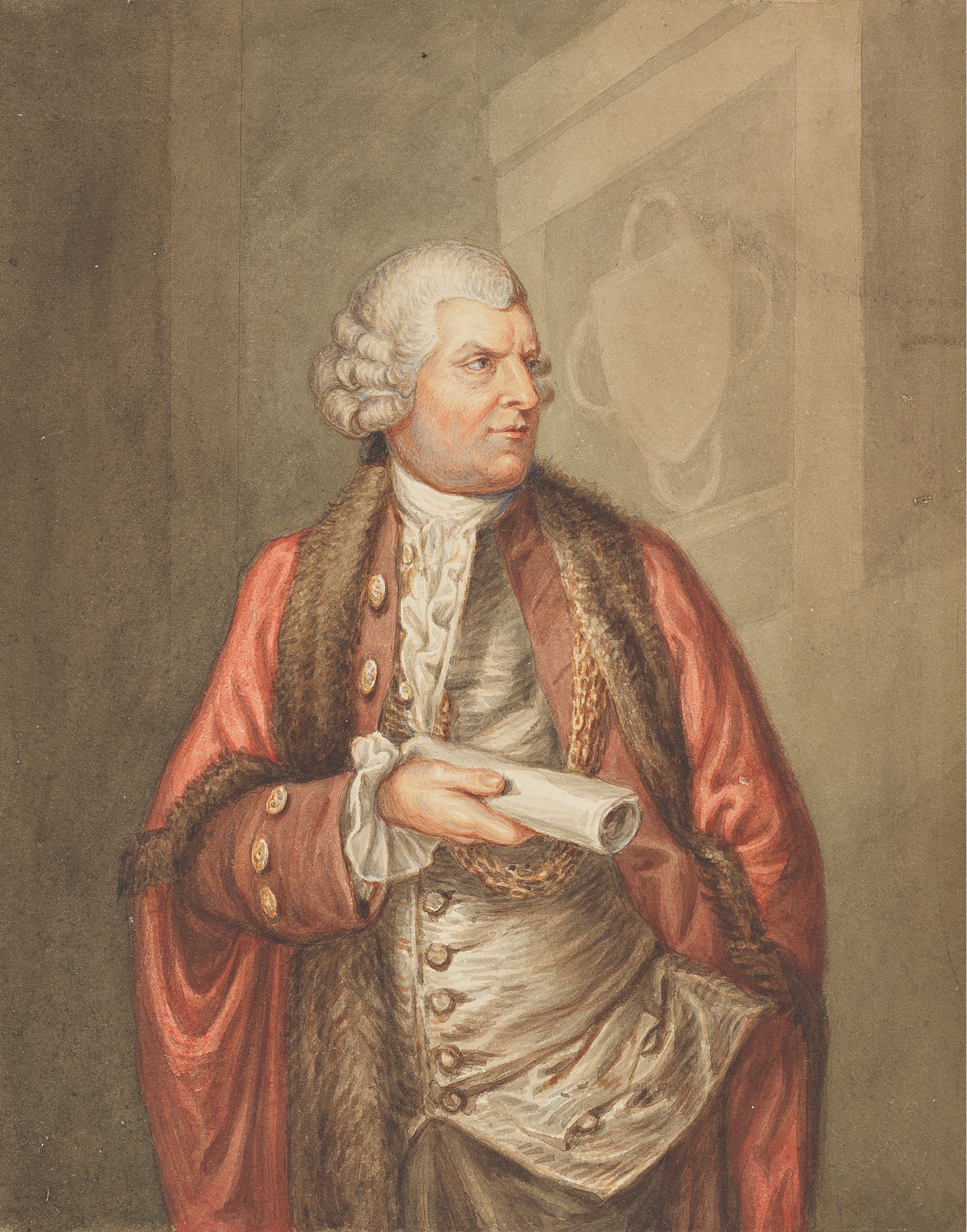 Sir Robert Taylor after William Miller, watercolour, based on a work of circa 1782
