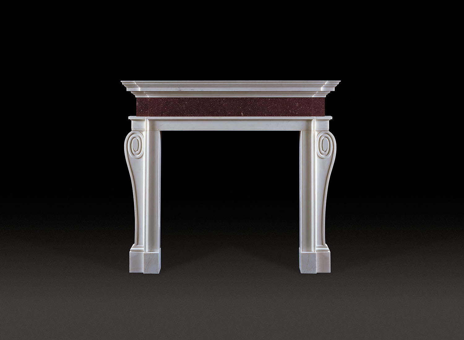 Our Oxford Reproduction Mantel using ancient Porphyry