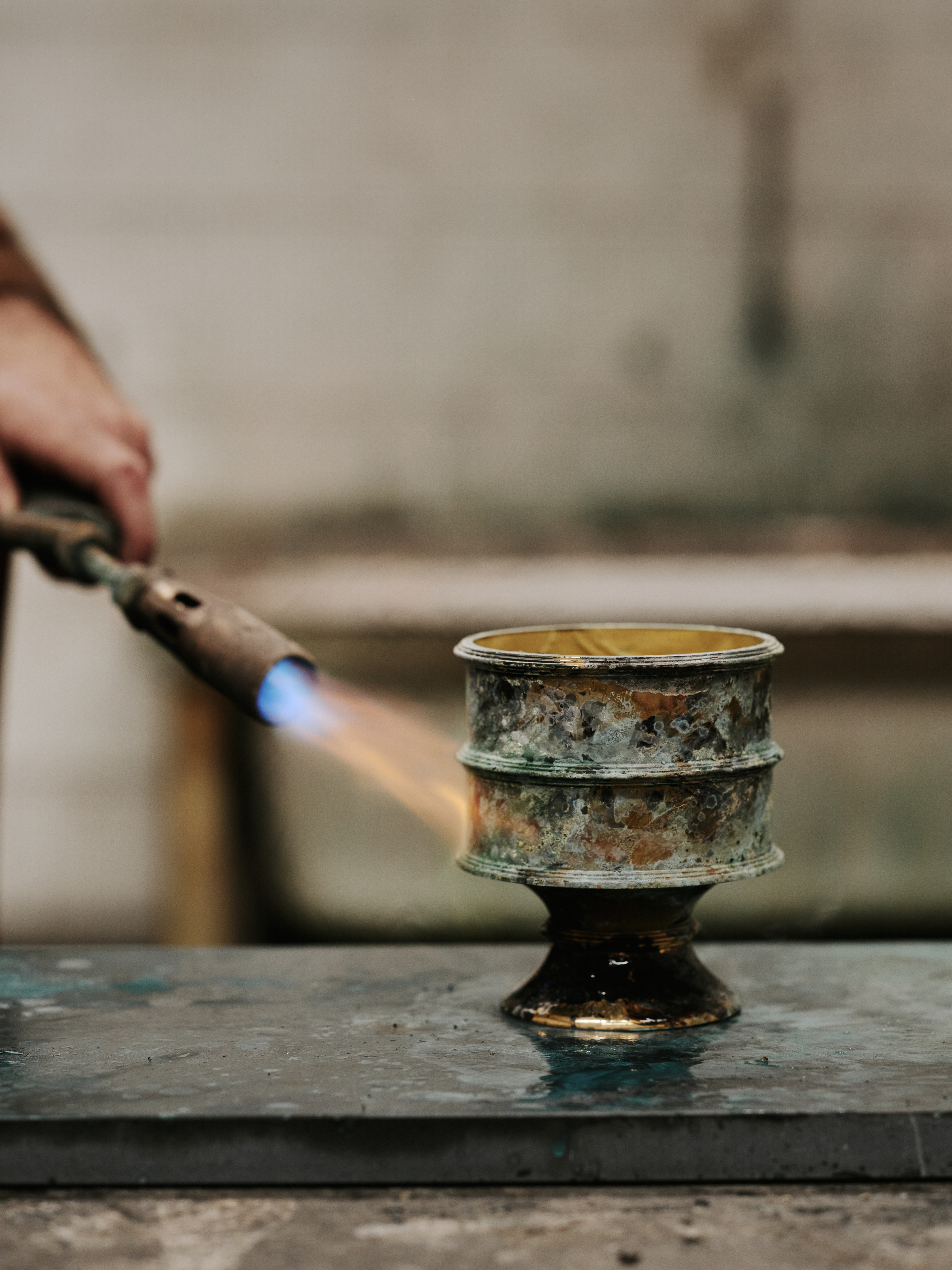 We use the ancient lost wax process, techniques that are used in many of the Jamb Globe and Hanging Lanterns.